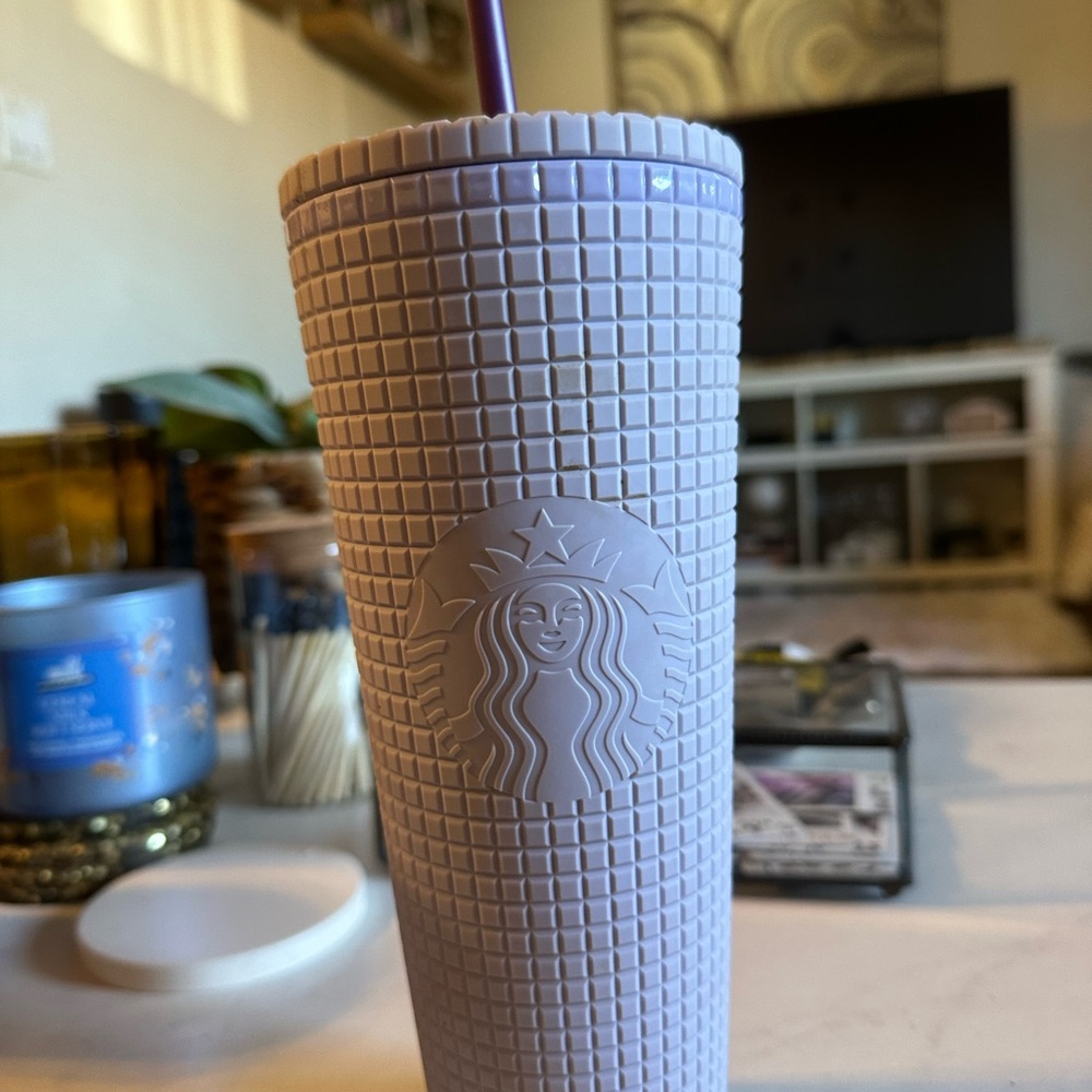 Starbucks Lavender Textured Tumbler with Straw
